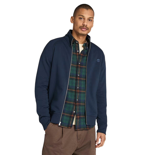 Felpa Uomo con collo a imbuto Exeter River Blu scuro modello frontale