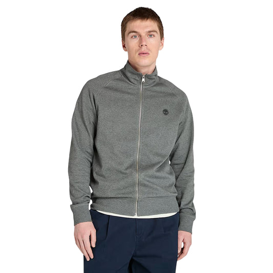 Felpa Uomo con collo a imbuto Exeter River Grigio modello frontale