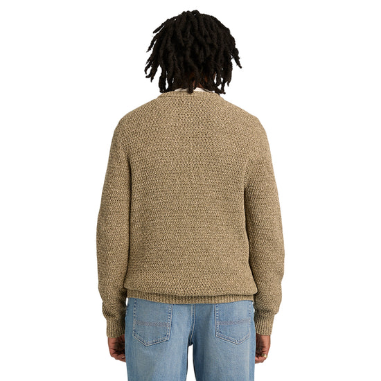 Maglione Uomo Cotton Textured Leaf Green