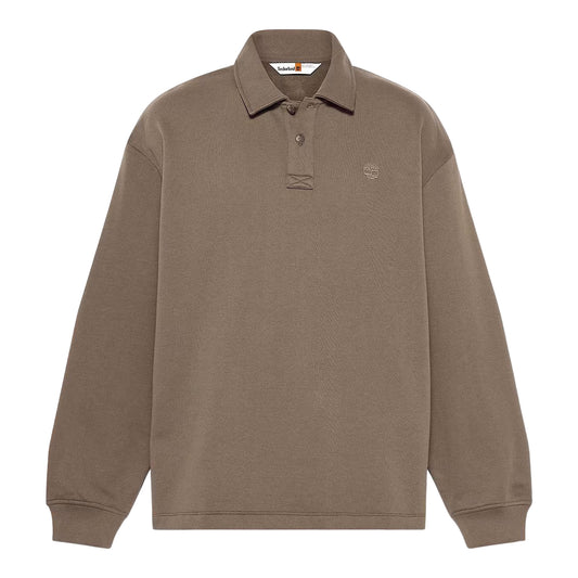 Felpa Uomo stile polo Marrone