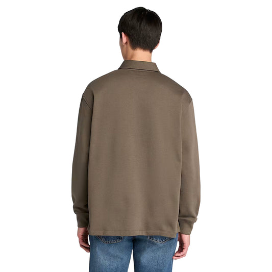 Felpa Uomo stile polo Marrone