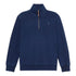 Felpa con zip da uomo in blu scuro