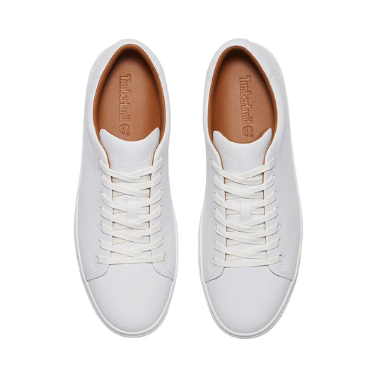 Snacker di pelle da uomo in bianco