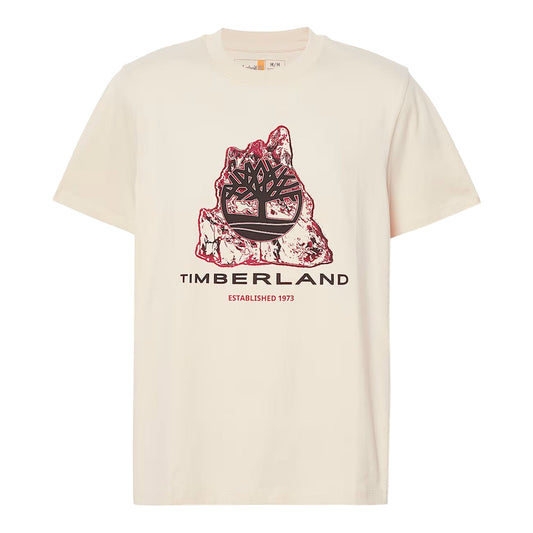 T-shirt Uomo con grafica stagionale e logo albero Beige