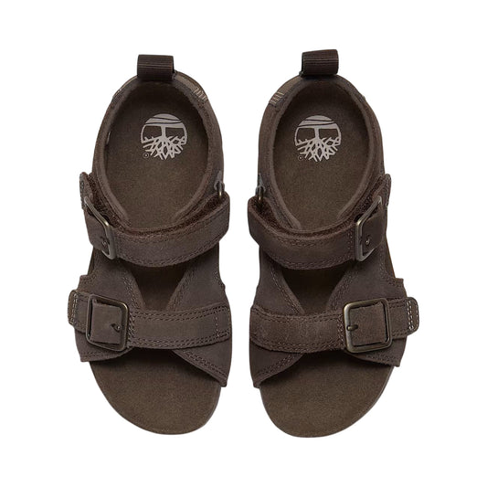 Sandalo Bambino con due cinturini Castle Island Grigio scuro