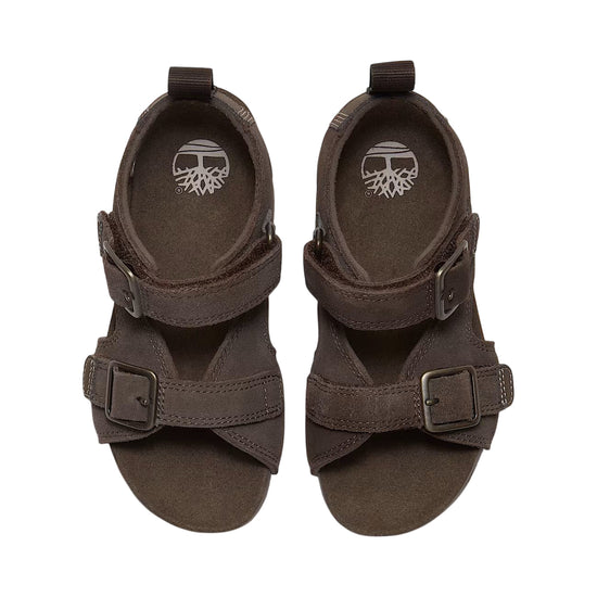 Sandalo Bambino con due cinturini Castle Island Grigio scuro