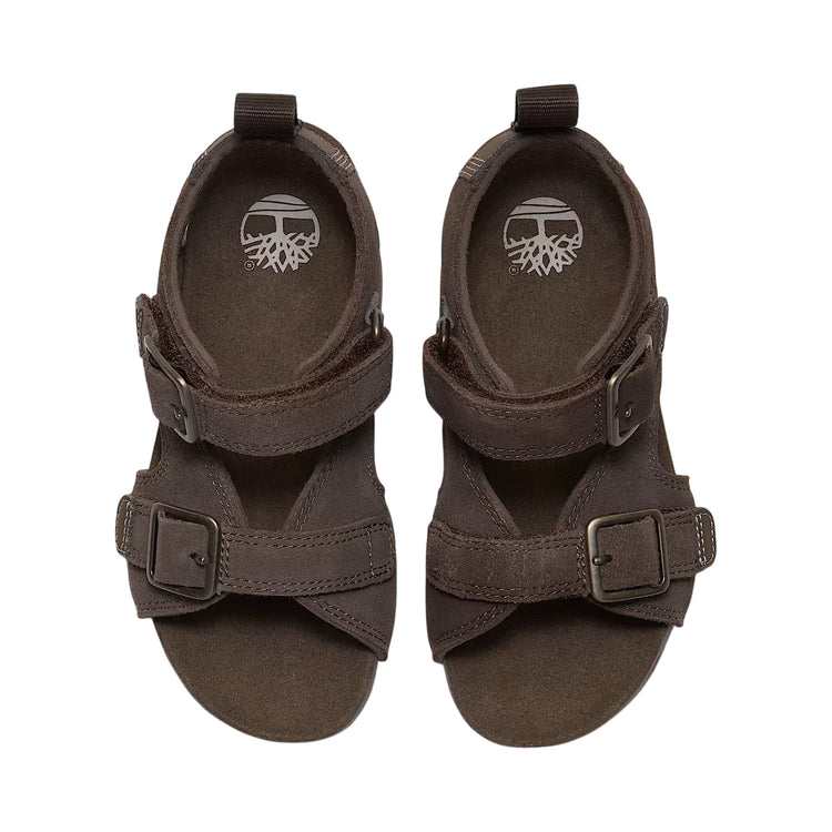 Sandalo Bambino con due cinturini Castle Island Grigio scuro