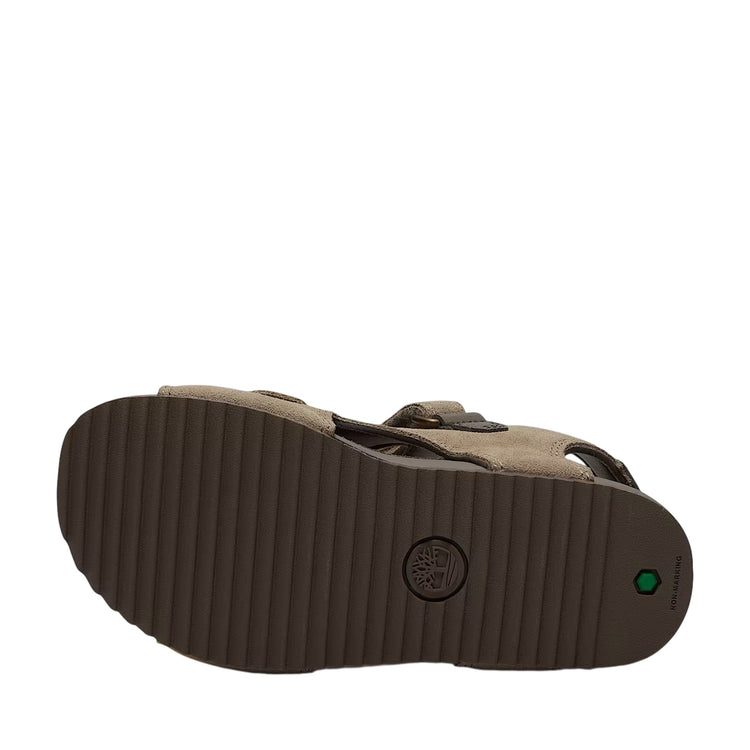 Sandalo Bambino con due cinturini Castle Island Beige suola