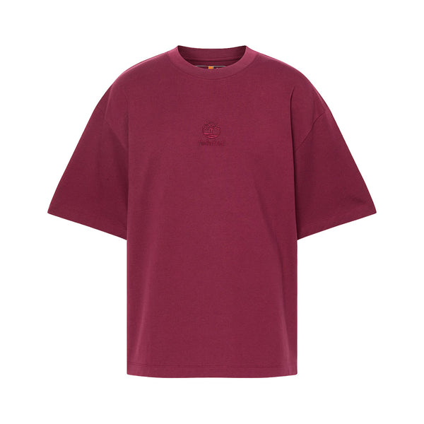 T-shirt Uomo con doppio logo Hampton Bordeaux