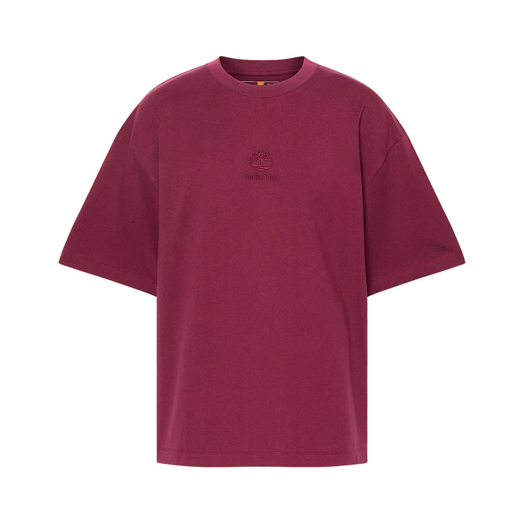 T-shirt Uomo con doppio logo Hampton Bordeaux