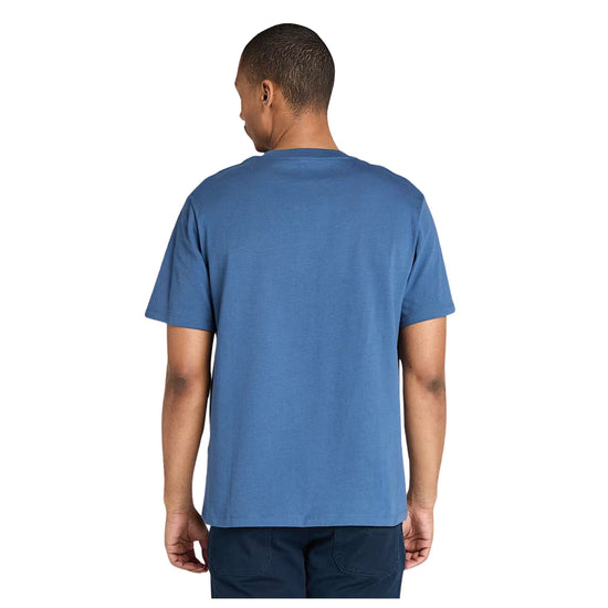 T-shirt Uomo Blu con logo grafico stagionale effetto multistrato modello retro