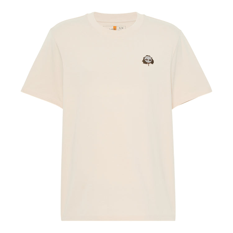 T-shirt Uomo Beige con patch logo ad albero