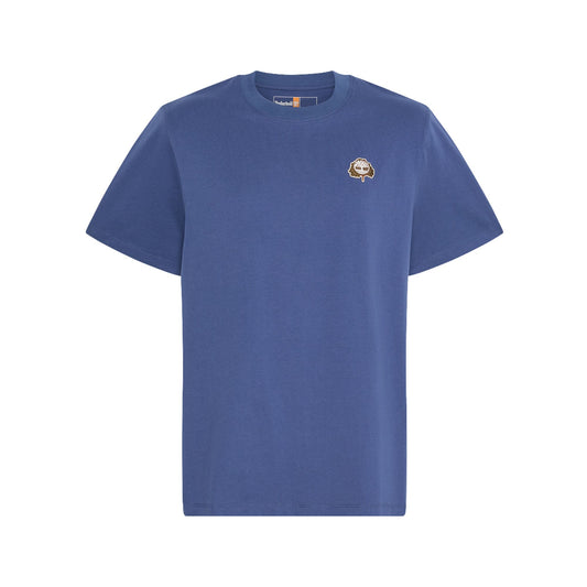 T-shirt Uomo Blu con patch logo ad albero