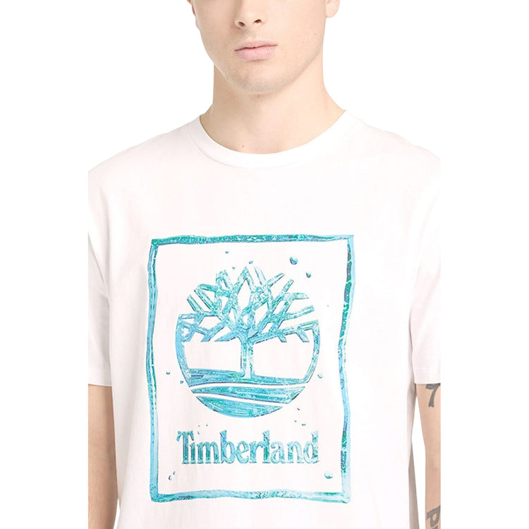 T-shirt da Uomo bianca con Logo centrale