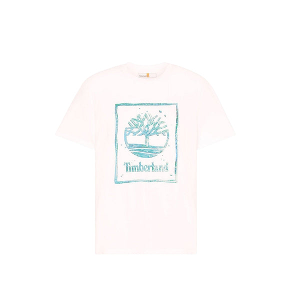 T-shirt da Uomo bianca con Logo centrale 