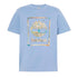 T-shirt da uomo azzurra con logo centrale