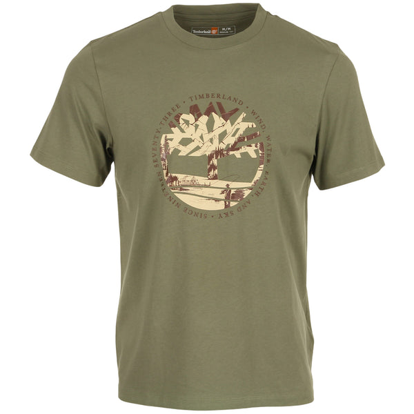 T-shirt Uomo Verde con stampa grafica