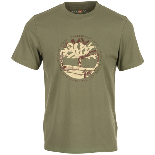 T-shirt Uomo Verde con stampa grafica