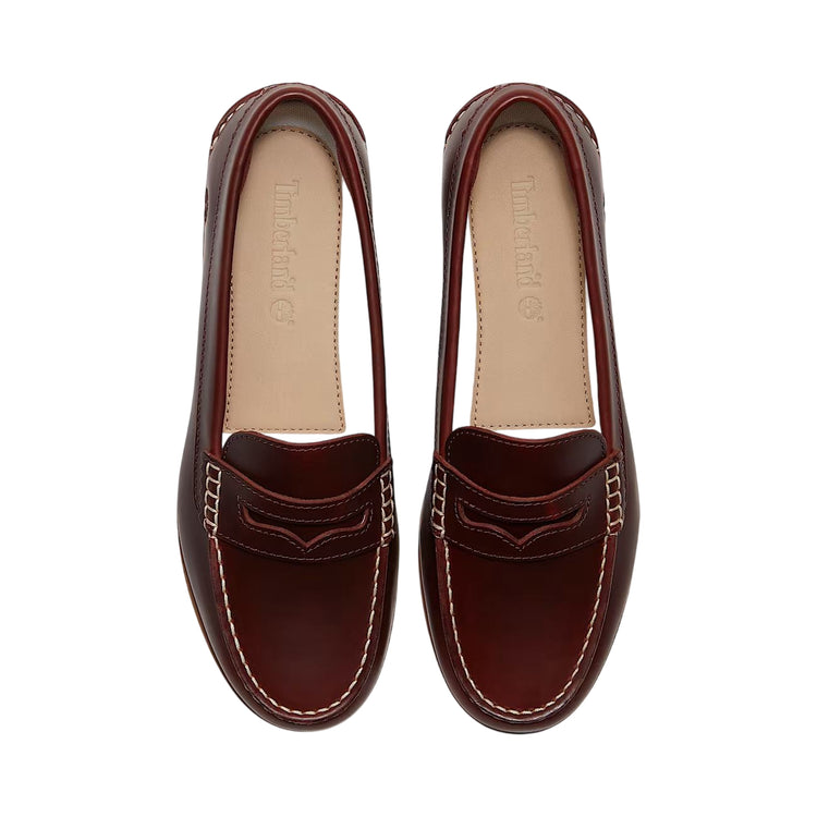 Scarpa da barca bordeaux da donna