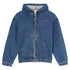 Bomber Denim con Cappuccio e Zip All Gender blu