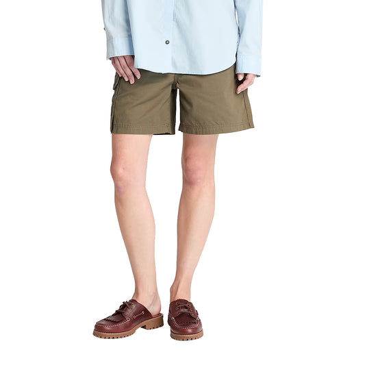 Shorts Cargo da donna Brookline Utility Verde modella frontale