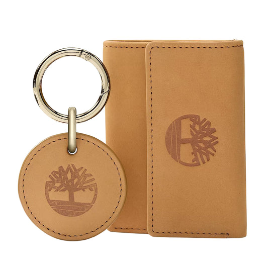 Set con portafoglio e portachiavi Trifold Giallo