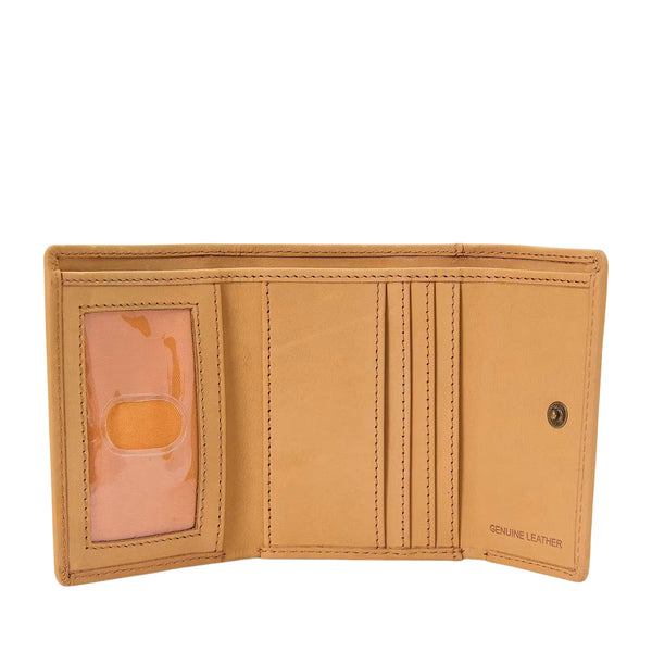 Set con portafoglio e portachiavi Trifold Giallo: portafoglio interno