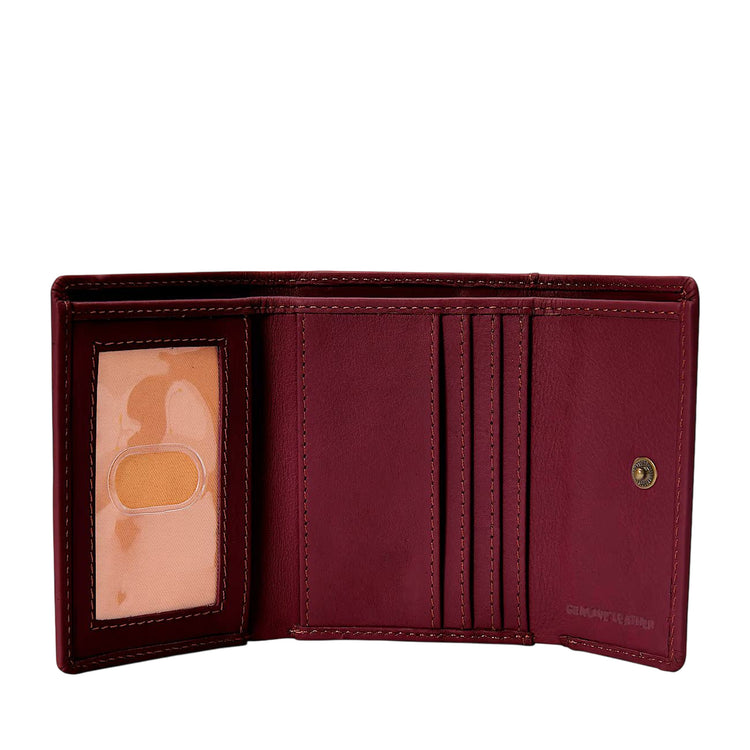 Set con portafoglio e portachiavi Trifold Bordeaux portafoglio interno