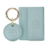 Set con portafoglio e portachiavi Trifold Celeste