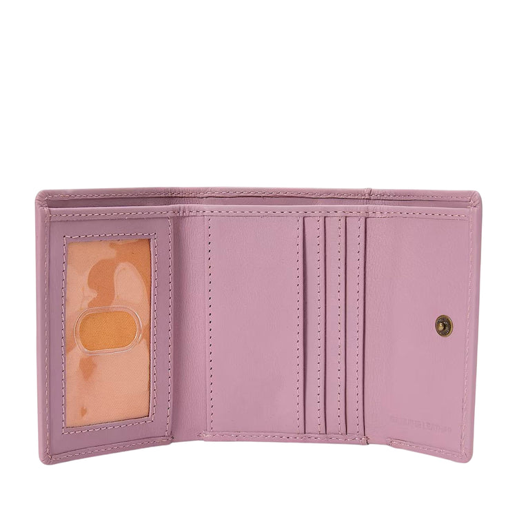 Set con portafoglio e portachiavi Trifold Rosa portafoglio all'interno