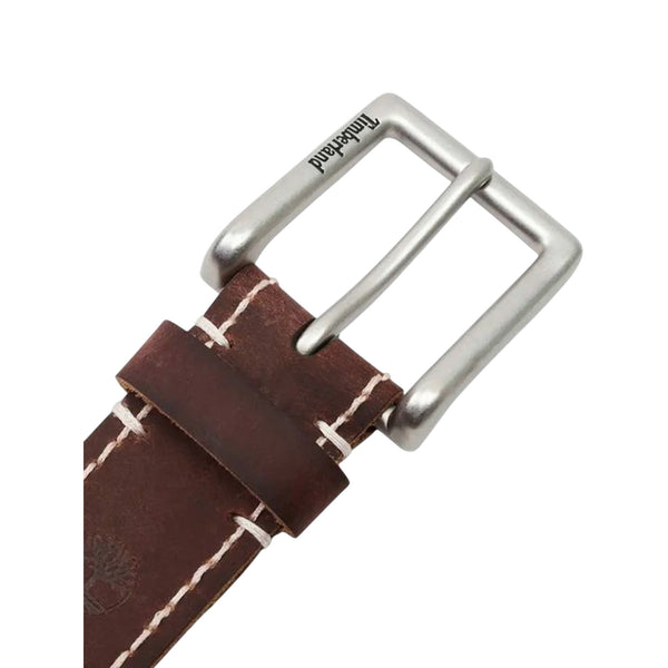 Cintura Uomo 38 mm in pelle scura dettaglio