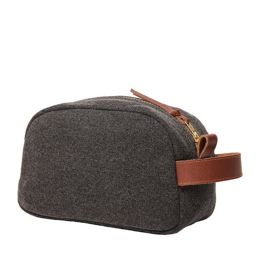 Beauty da viaggio in denim grigio retro