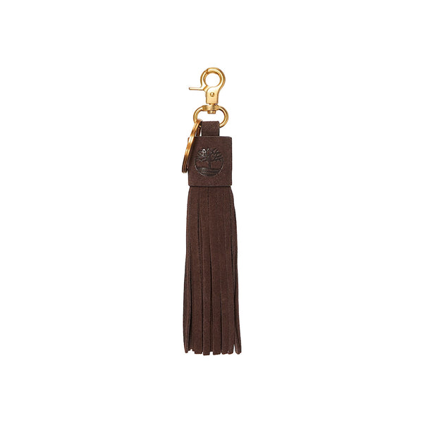 Charm a nappina in pelle scamosciata Marrone