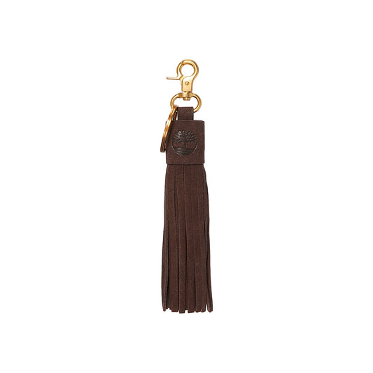 Charm a nappina in pelle scamosciata Marrone