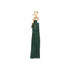 Charm a nappina in pelle scamosciata Verde