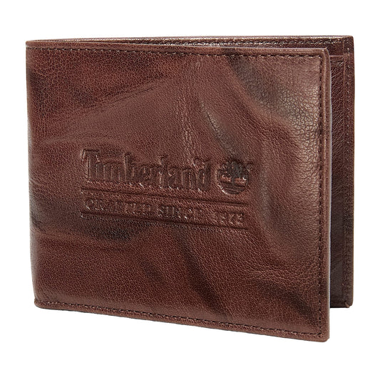 Portafoglio Uomo Billfold in pelle lavata marrone scuro