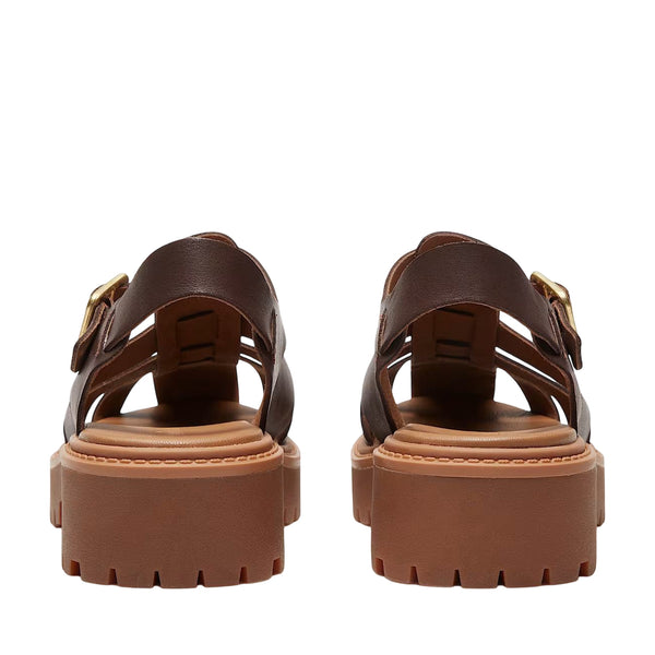 Sandalo Fisherman Donna con plateau Stone Street Marrone retro