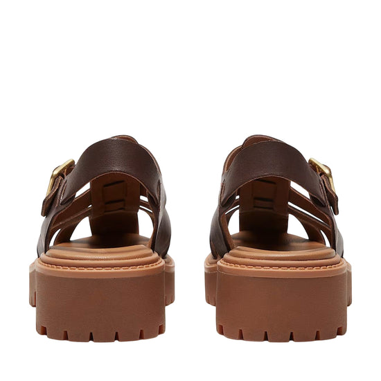 Sandalo Fisherman Donna con plateau Stone Street Marrone retro