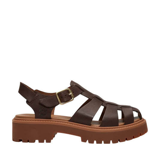 Sandalo Fisherman Donna con plateau Stone Street Marrone