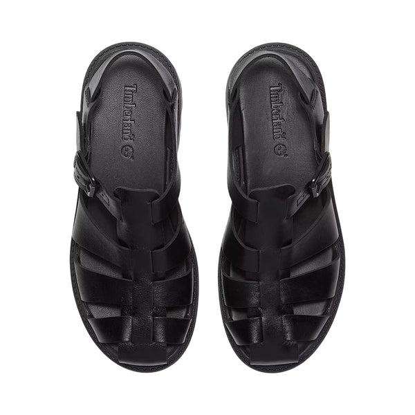 Sandalo Fisherman Donna con plateau Stone Street Nero