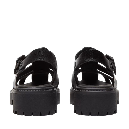 Sandalo Fisherman Donna con plateau Stone Street Nero retro