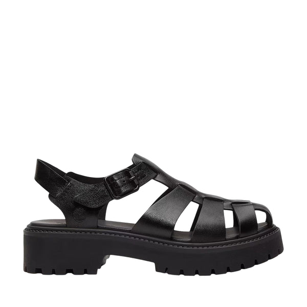 Sandalo Fisherman Donna con plateau Stone Street Nero