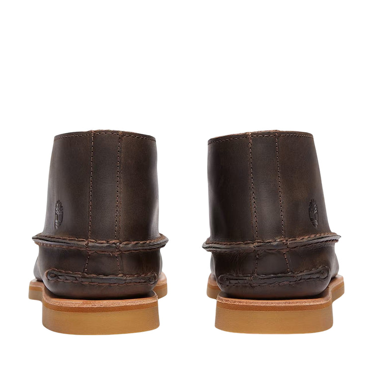 Stivaletto da Barca Uomo Crafted in pelle marrone scuro retro