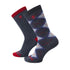 Due Paia di Calzettoni Argyle Blu