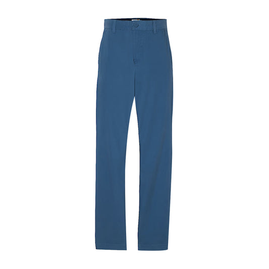 Pantaloni Chino Uomo in Popeline Blu