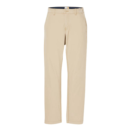 Pantaloni Chino Uomo in Popeline Beige