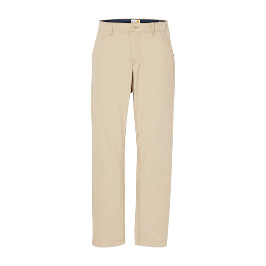 Pantaloni Chino Uomo in Popeline Beige
