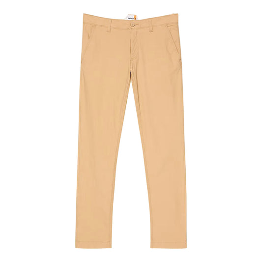 Pantaloni Chino Uomo in Popeline Giallo