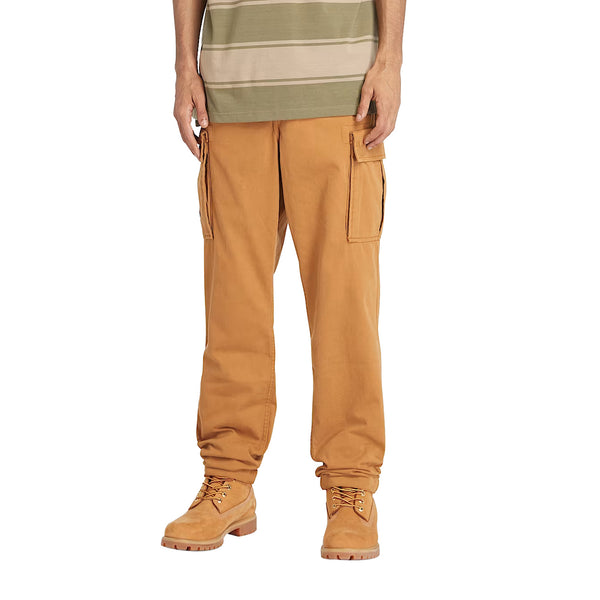 Pantaloni Cargo Uomo in Twill Brookline Giallo modello frontale