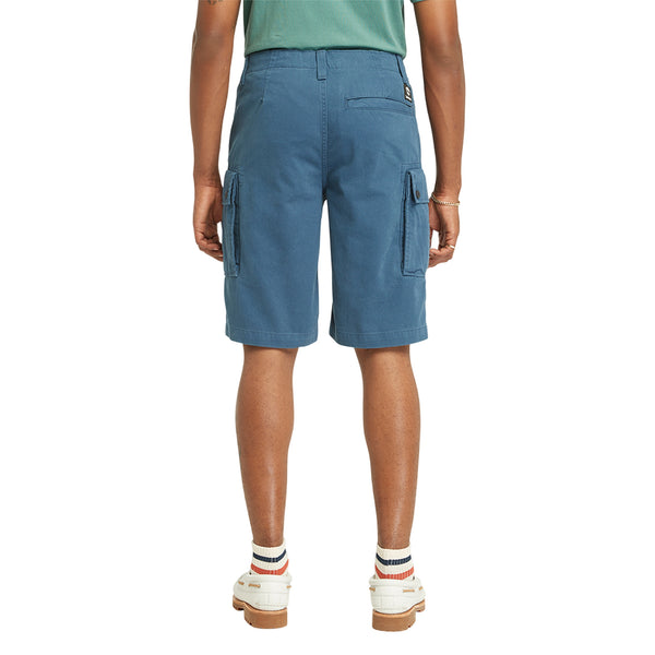 Shorts Cargo da Uomo in Twill Brookline Blu chiaro modello retro